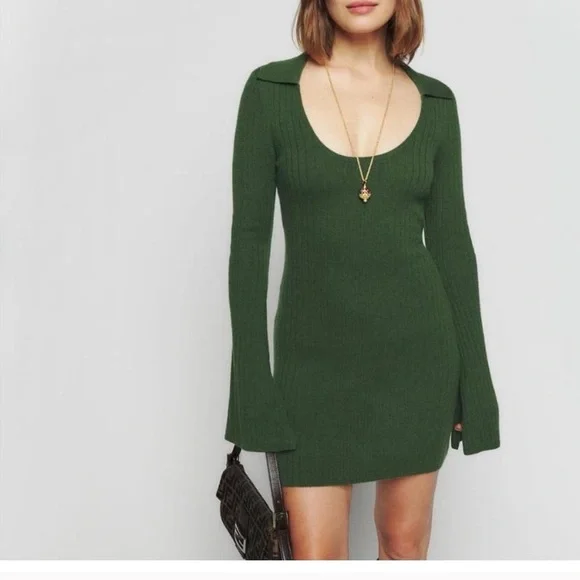 NWT REFORMATION Cashmere Farfalle
Sweater Mini Dress - Picture 2 of 7